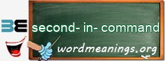 WordMeaning blackboard for second-in-command